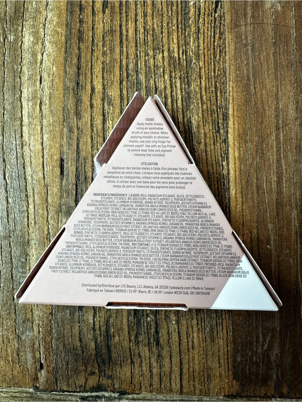 Triangular Eyeshadow Quartet — Pink, Gold & Mauve Shades